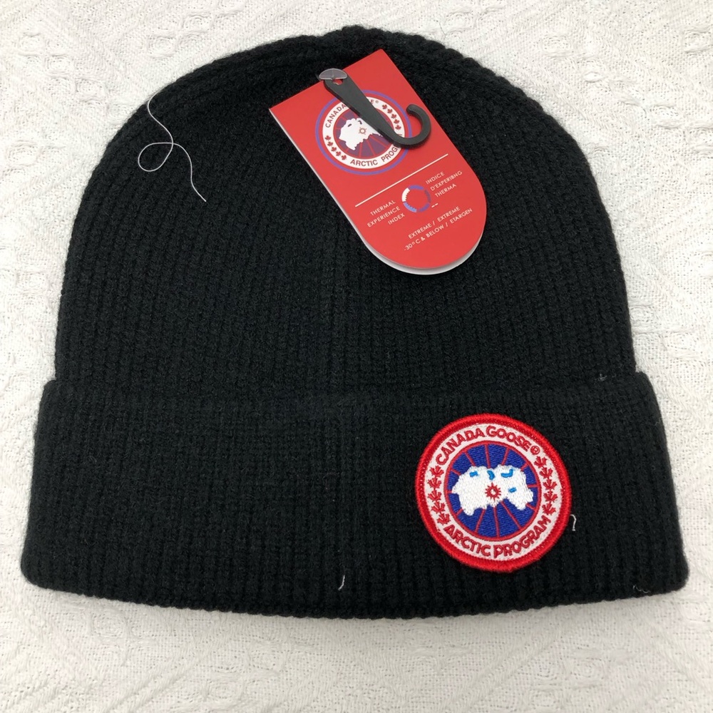 Canada Goose Black Knit Beanie